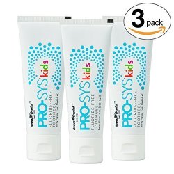 Pro-sys Kids Fluoride Free Berry Toothpaste Toothgel Dentist Recommended - Ada Accepted 3 Pack