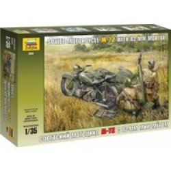 Soviet Motorcycle With 82-MM Mortar 1:35 121 Piece