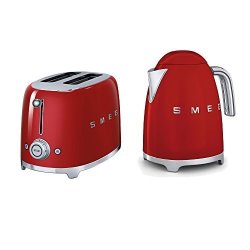 Smeg 2-SLICE Toaster & 1.7-LITER Kettle In Red