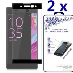 2-PACK Sony Xa Ultra Curved 3D Full Cover Tempered Glass Screen Protector With Full Coverage Crystal Ballistic Screen Cover Guard Premium HD