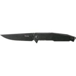 P108-SB Black Pocket Knife Blackwashed Frame