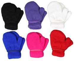 Toddler Magic Acrylic Insulated Mittens 6 - Pack Multi Color One Size