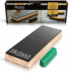 Leather Honing Strop 3 inch by 8 inch with 2oz. Green White Compound