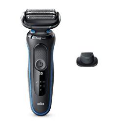 Braun Series 5 5018S Easy Clean Electric Razor For Men With Precision Trimmer Wet & Dry Rechargeable Cordless Foil Shaver Blue