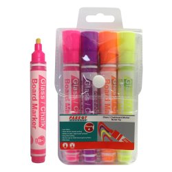 Glass chalkboard Markers Pouch 4 Pink Purple Orange Yellow