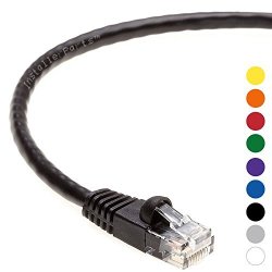 Installerparts CAT6 Ethernet Cable 100 Ft Black - Utp Booted - Professional Series - 10 Gigabit sec Network High Speed Internet Cable 550MHZ