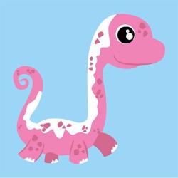 Kids Painting By Numbers - Pink Baby Bronto