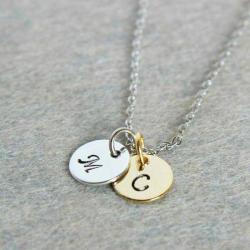 Personalised Disk Chain - Sterling Silver Yellow Or Rose Gold... - 42CM Rose Gold Plated 3 Disk