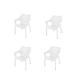 Dublin Bistro Chairs- Ice White -set Of 4