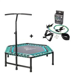 Best Combo Hex Rebounder MINI Trampoline With Resistance Tube Set