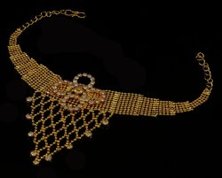 18K Gold Plated Cz Stone Indian Women Ethnic Chain Hand Bracelet Party Jewelry IMRB-BBG15A