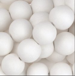 100 25mm White Wooden Beads