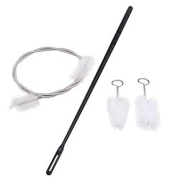 Yibuy White Mouthpiece Cleaner Brushes Rod Cleaning Kit For Trumpet Horn Trombone Brass Instruments