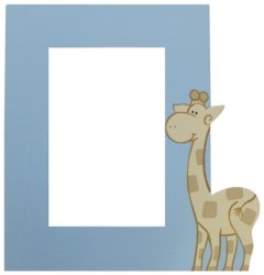 Blue And Beige Giraffe Switch Frame