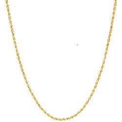 Lifetime Jewelry 1MM Rope Chain 24K Gold With Inlaid Bronze Premium Fashion Jewelry Pendant Necklace Made Thin For Charms Guaranteed For Life 18 Inches