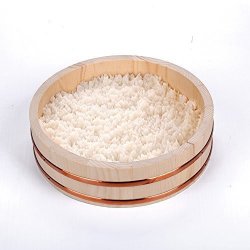 Xmyz Sushi Hangiri Rice Mixing Bowl Traditional Wooden Tub 16.54INCH
