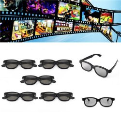 PCS 5 Passive Polarized 3D Glasses For Panasonic LG Sony Samsung 3D Tvs Monitor 3D Film Movie