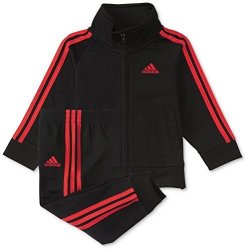 Adidas Little Boys' Tricot Jacket And Pant Set Black Adi 6