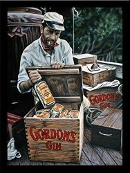 Framed Gordon's Gin By Darryl Vlasak 16X12 Art Print Poster Vintage Advertisement Print