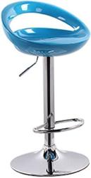 Bar Stool With Footrest Height Adjustable Swivel Bar Stools Chairs Breakfast Dining For Kitchen Island Counter Bar Stools Gas Lift chrome Steel Footrest & Base-blue-s