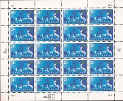 1999 Nato 50TH Anniversary Sheet Of 20 X 33 Cent Stamps Scott 3354 By Usps