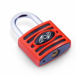 Padlock 1.38 In 35 Mm Heavy Duty Security Lock Padlock With 3 Keys For Exterior Gates Sheds Lockers Tool Box Warehouse And More -red