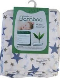 Bamboo Muslin Receiver 120 X 120CM Supplied Colour And Pattern May Vary