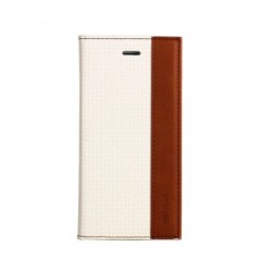 Astrum Mobile Case Dairy Flip Cover Leather White