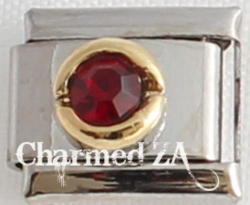 Italian Charms - Round Birthstone January Fits Nomination
