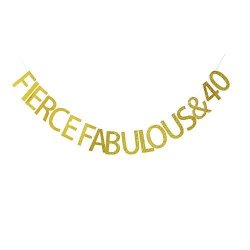 Selina Party Decor Fierce Fabulous 40 Banner 40 Years Old