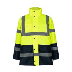 Pioneer Safety Jacket Parka 5 In 1 Lime navy Xxx Large