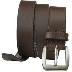 Casual Brown Belt II - Nickel Smart - Full Grain Leather Belt With Nickel Free Buckle - 32