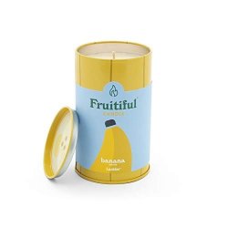 Luckies Of London Fruit-scented Fruitiful Candles Aromatic Soy Candles In Vibrant Fruity Tins Scented Candle With Long Burn Time Banana