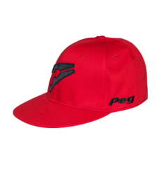 Baseball Flat Cap - Red And Black - 7 1 2