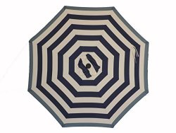 9' Premium Striped Patio Market Umbrella Blue