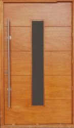 Exterior Pivot Door Marine Plywood 5 Panel With Glass Right Hand W1310 X H2120MM