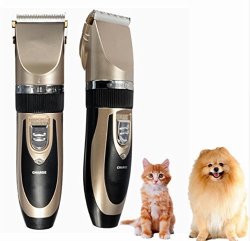 Angelwing Dog Grooming Hair Trimmer Electric Clipper Shaver Set Haircut Kit Rechargeable Pet Cat
