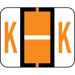 Amzfiling Alphabetic Color Code Labels Compatible With Smead Bccr- Letter K Light Orange 120 PACKAGE