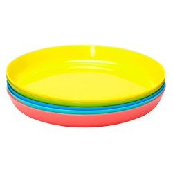 Plastic Plates 5 Pack Rainbow