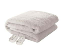 Pure Pleasure - Queen - Extra Length Sherpa Fleece - Fitted Electric Blanket W Skirt - 152X205CM