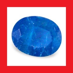 Apatite - Neon Blue Oval Facet - 0.410cts