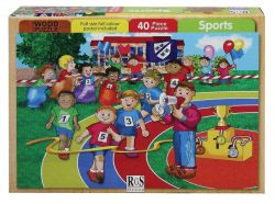Rgs 48 Piece A4 Wooden Puzzle Sports Day-interlocking Pieces 210 X 297MM