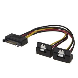 SATA Data Cable and SATA Power Splitter Cable (4 Pack) 6.0 Gbps,15 Pin  Power Splitter Cable