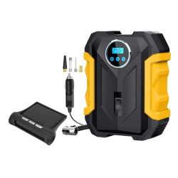 Portable 12V Tyre Inflator And Solar Tyre Pressure Monitor Combo