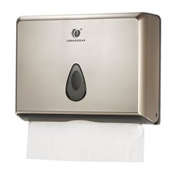 Toilet Tissue Dispensers Mexidi Chuangian Wall-mounted Bathroom Tissue Dispenser Tissue Box Holder For Multifold Paper Towels Champagne