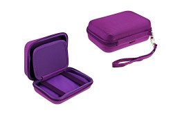 Navitech Purple Hard Protective Case For External Hard Drives Including The Wd Western Digital My Passport Wireless 2 Tb