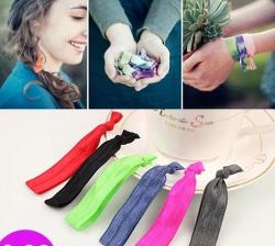 Fashion Candy Color Elastic Hairband And Wristband In One