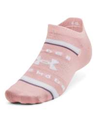 Unisex Ua Essential 6-PACK No Show Socks - Retro Pink XL