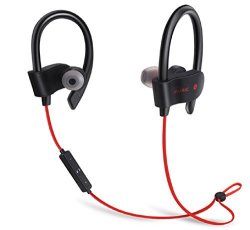 Bluetooth Headphones Sunfei Sweatproof Wireless Bluetooth Headphones Earphones Headset With MIC For Iphone Red