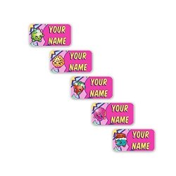 Personalized Waterproof No-sew Laundry Safe Stick-on Labels For Clothing Shopkins Theme